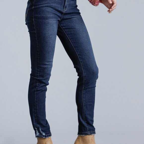 Umgee Skinny Leg Indigo Jeans - Picture 1 of 2